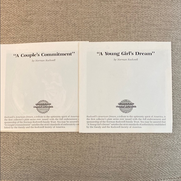 Norman Rockwell Decorative Plates Set and book. - Picture 16 of 16